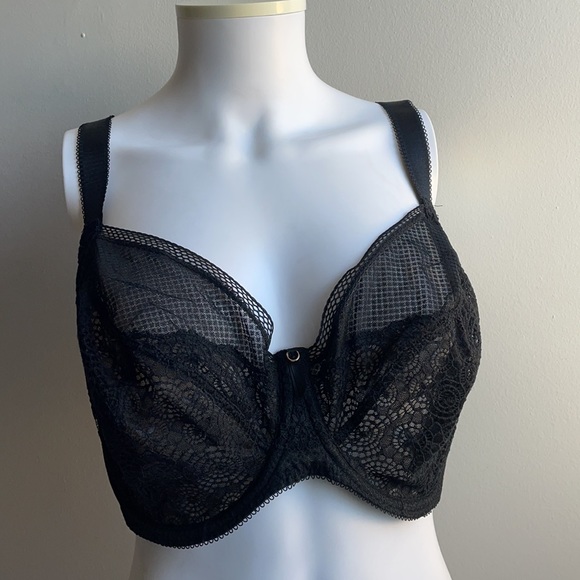 Freya Expression Plunge Bra Black Lace 32H - Picture 2 of 4